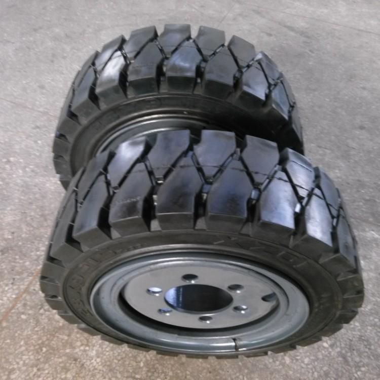 压配式实心轮胎 叉车实心轮胎价格 400-8实心轮胎